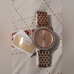 Michael Kors Women's Watch in Rose Gold with Crystal Accents